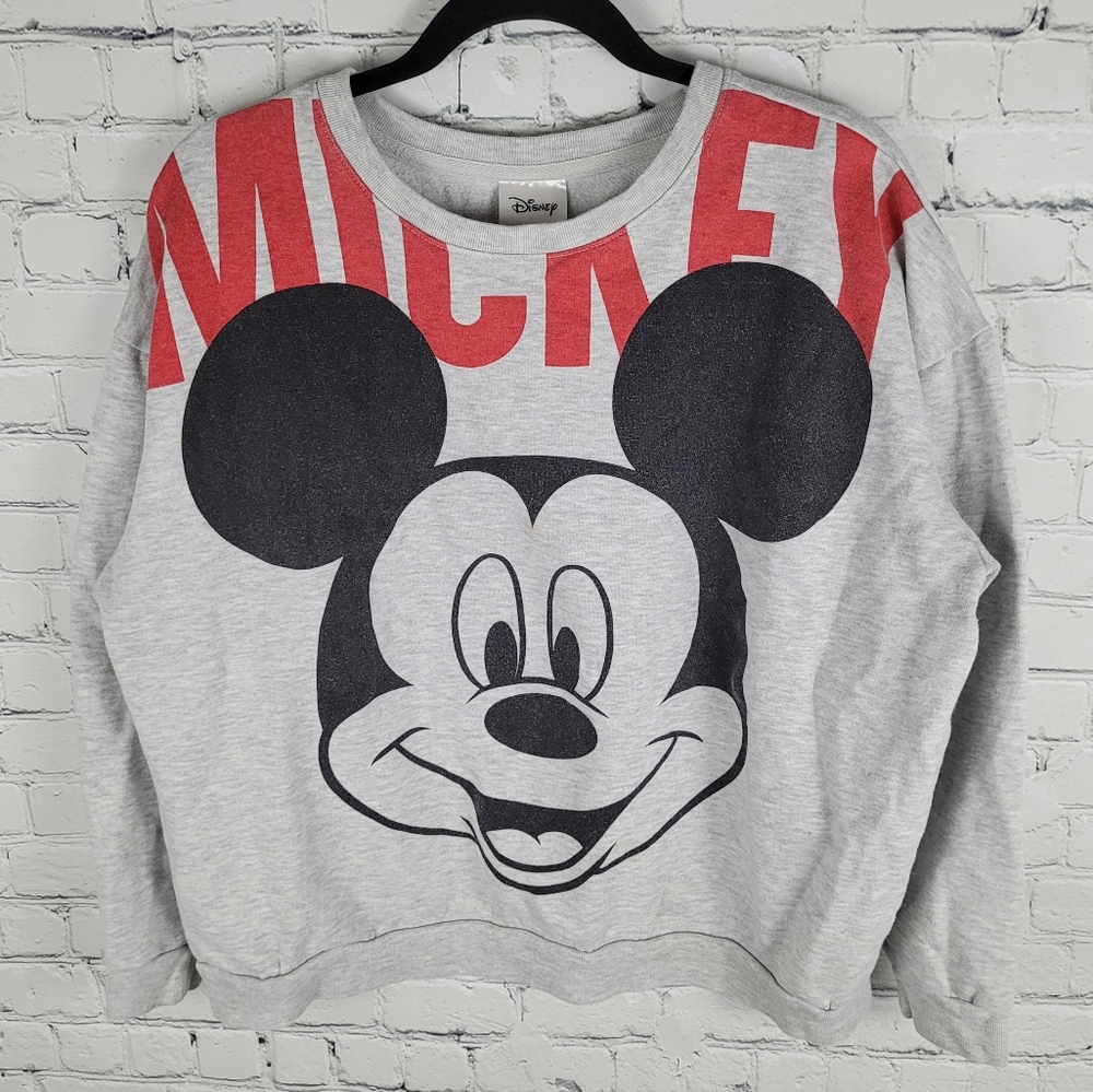 DISNEY | Mickey Mouse spellout crewneck  sweatshirt